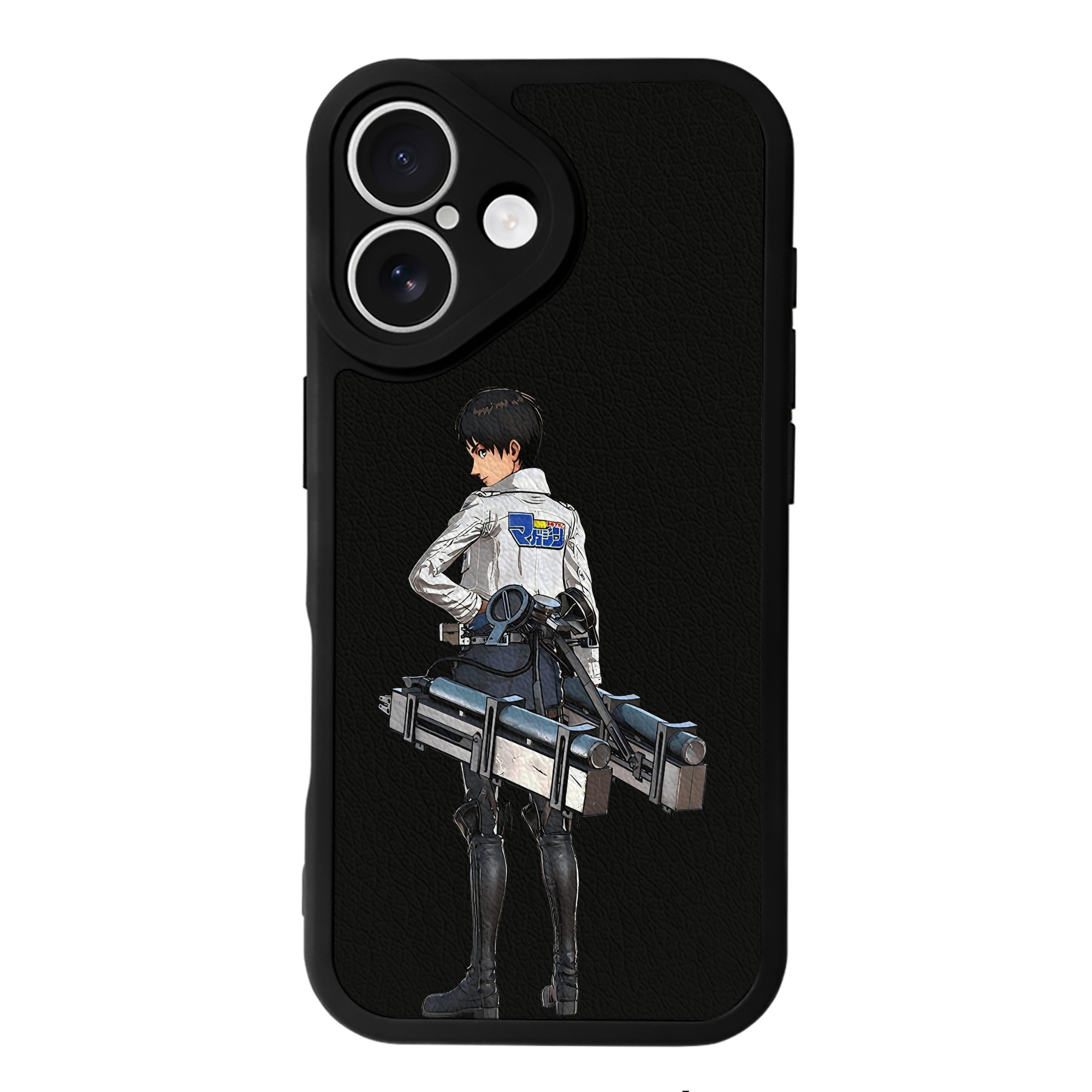 （画像用） 進撃の巨人 エレン･イェーガー Attack on Titan Eren Jäger 【iPhone 16シリーズ対応】シリコンスマホケース（レザー調） 材質：シリコン